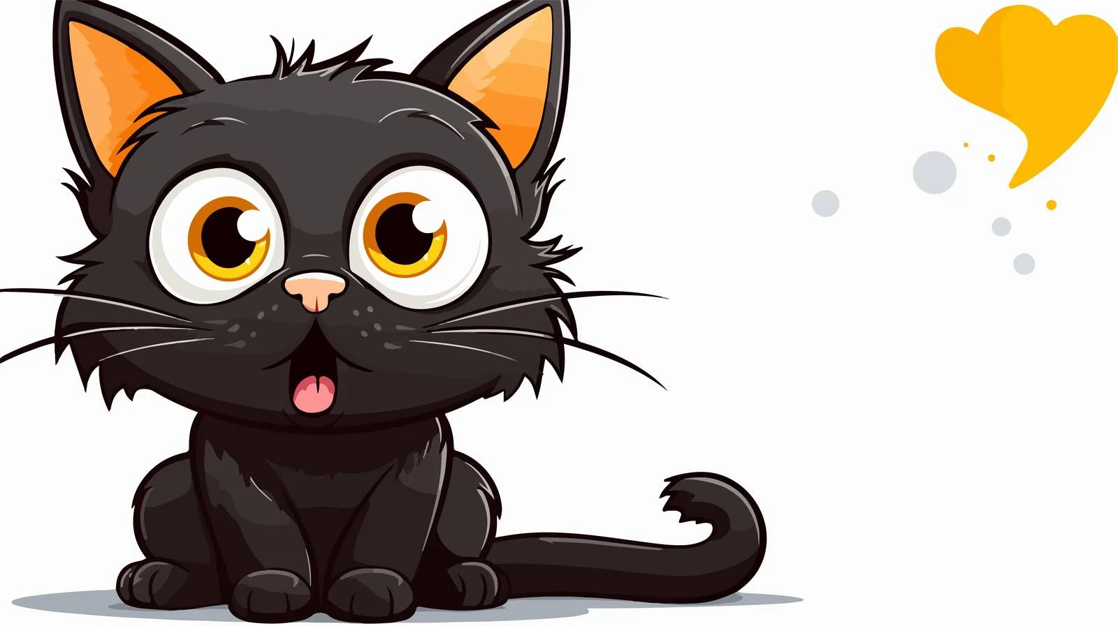Cute Cat Speech Bubble Vector Illustration — free download from Dotvec