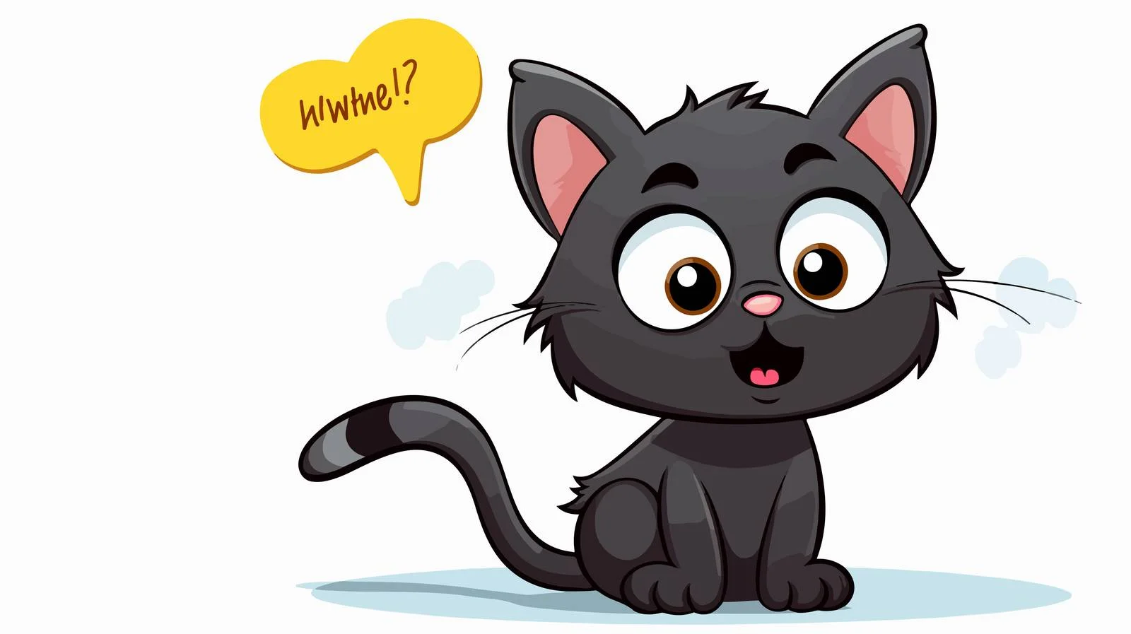 Talking Cartoon Cat Vector Illustration — free download from Dotvec