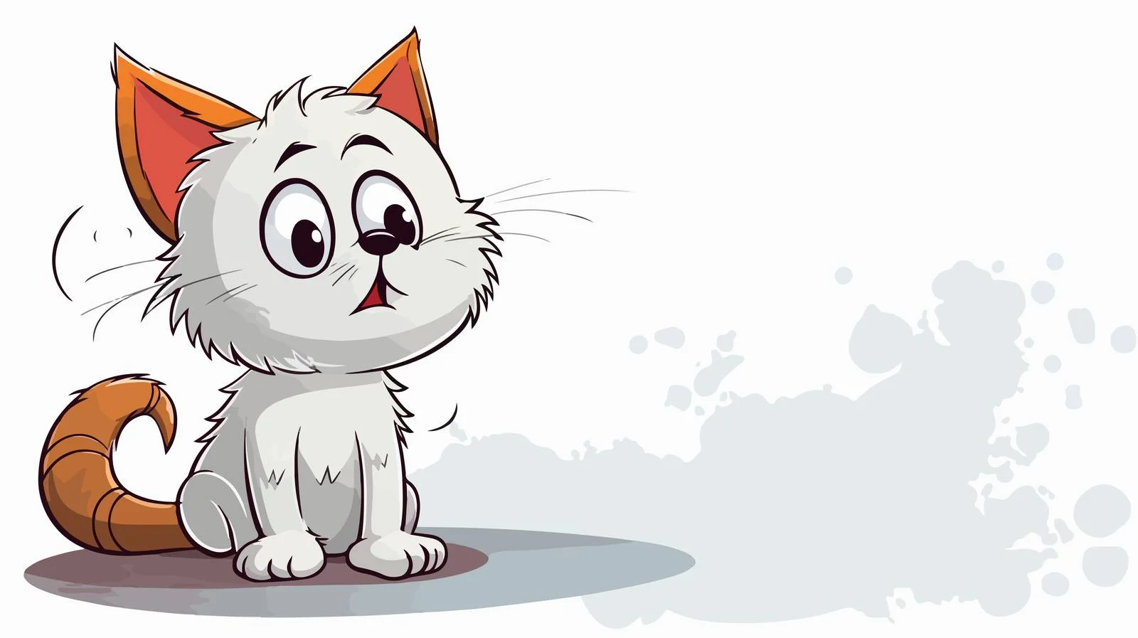 Expressive Cartoon Cat with Speech Bubble — free download from Dotvec
