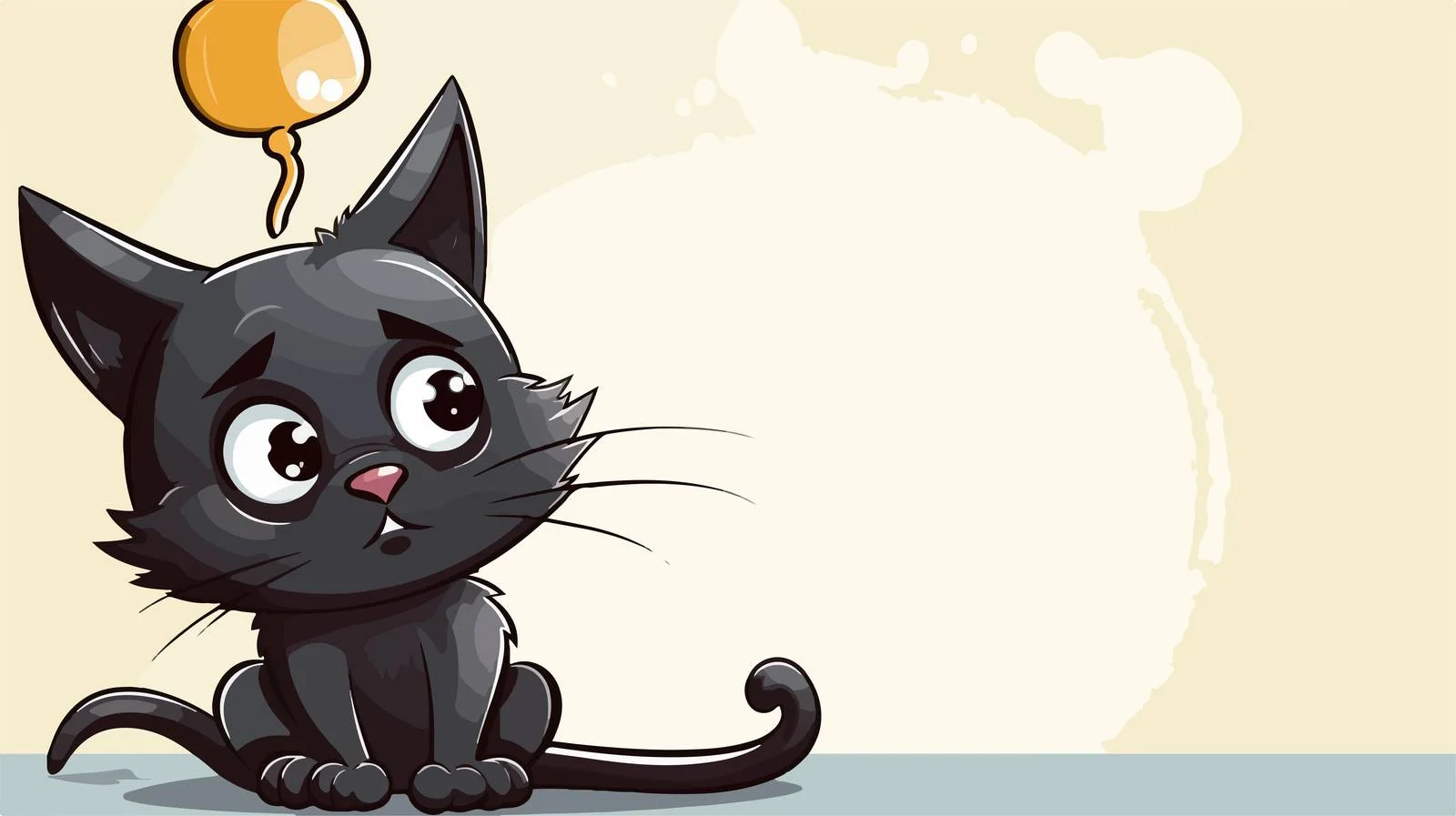 Cartoon Cat Thought Bubble Illustration — free download from Dotvec
