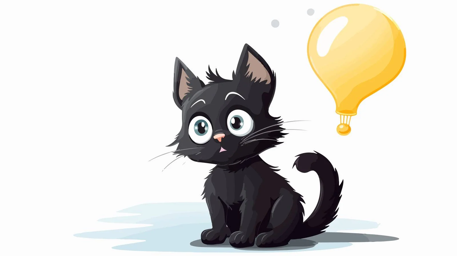 Cute Cat Thought Bubble Illustration — free download from Dotvec