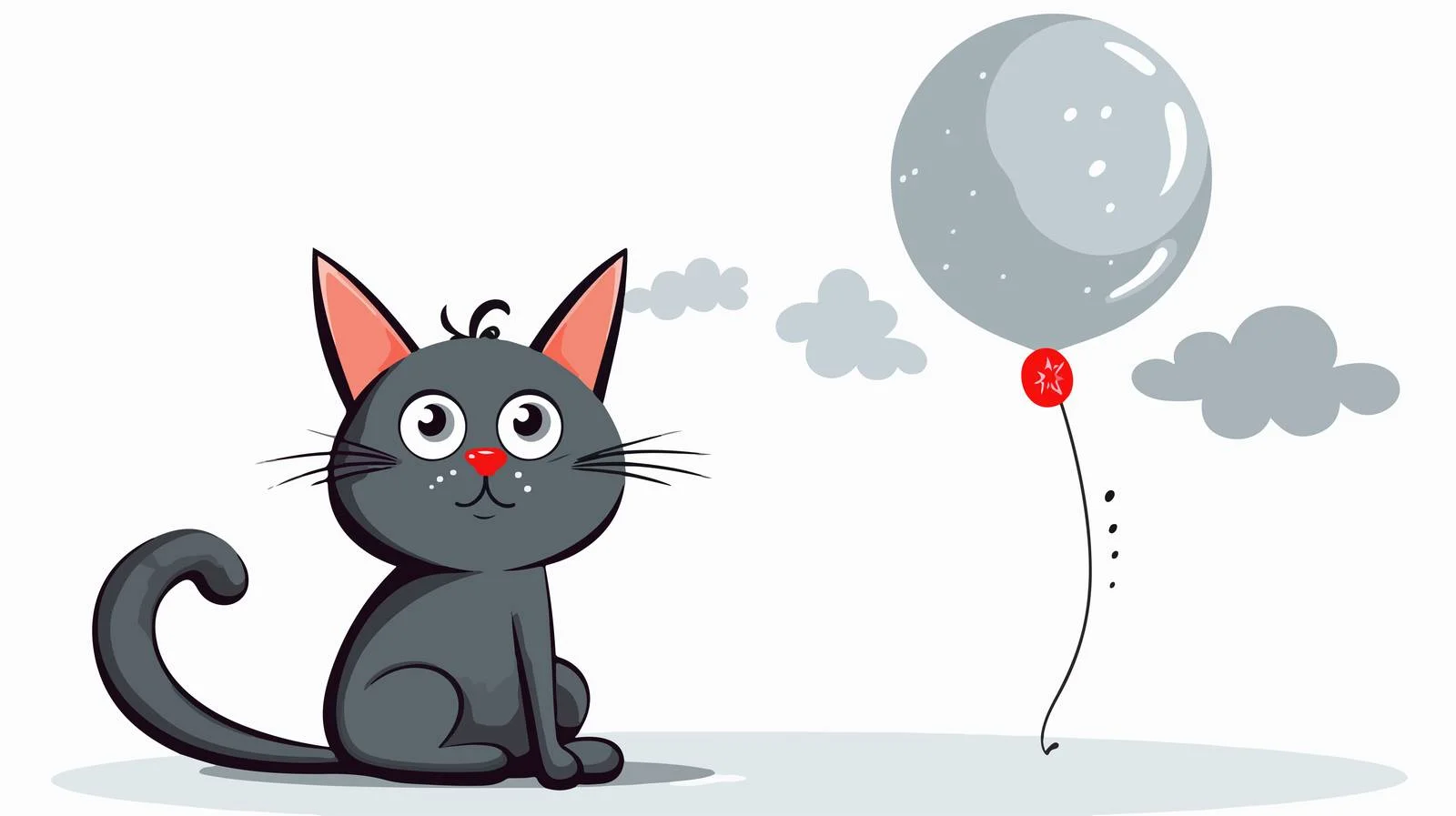 Retro Cartoon Cat with Thought Bubble — free download from Dotvec
