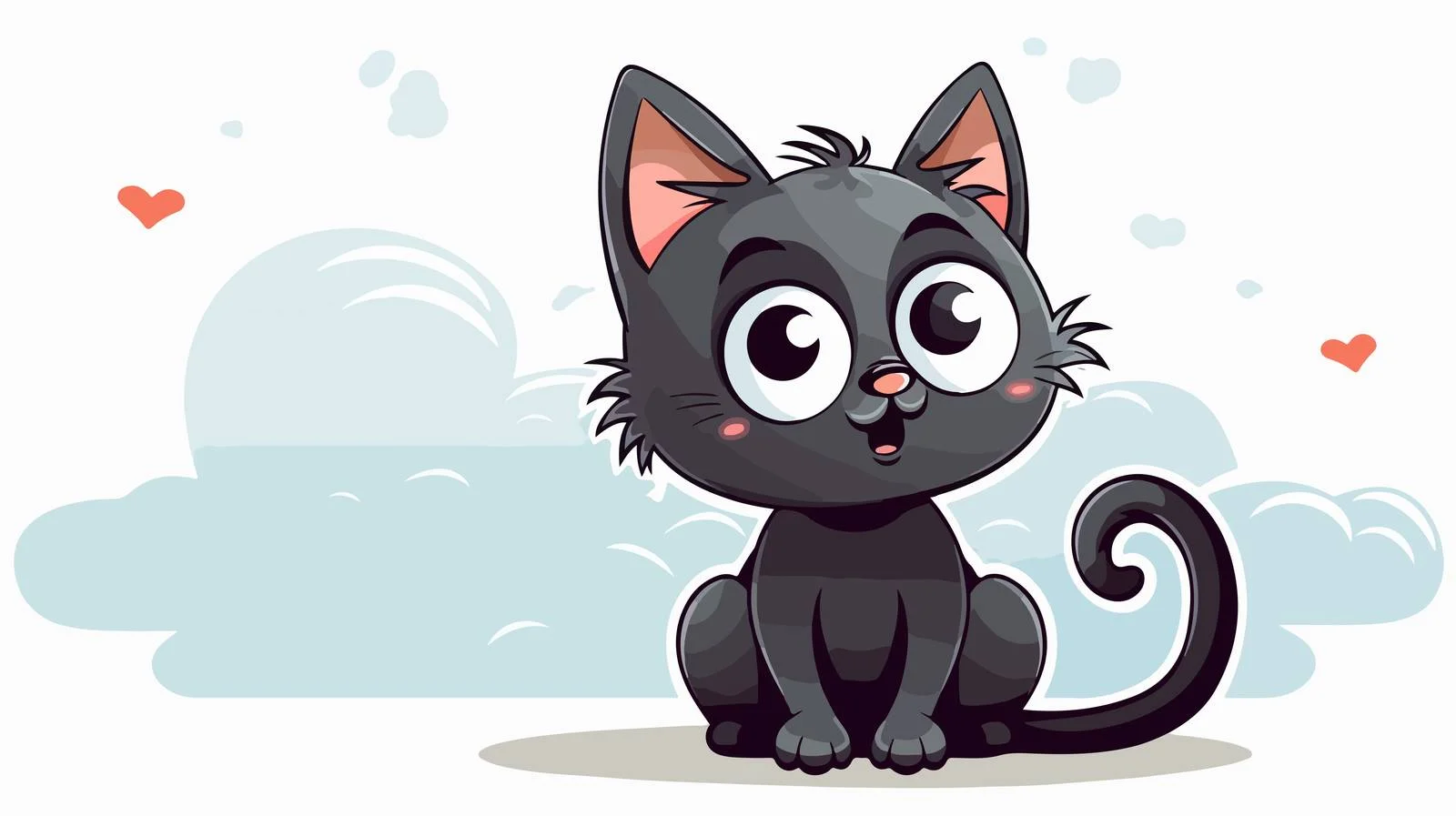 Whimsical Cat Retro Thought Bubble Stock — free download from Dotvec