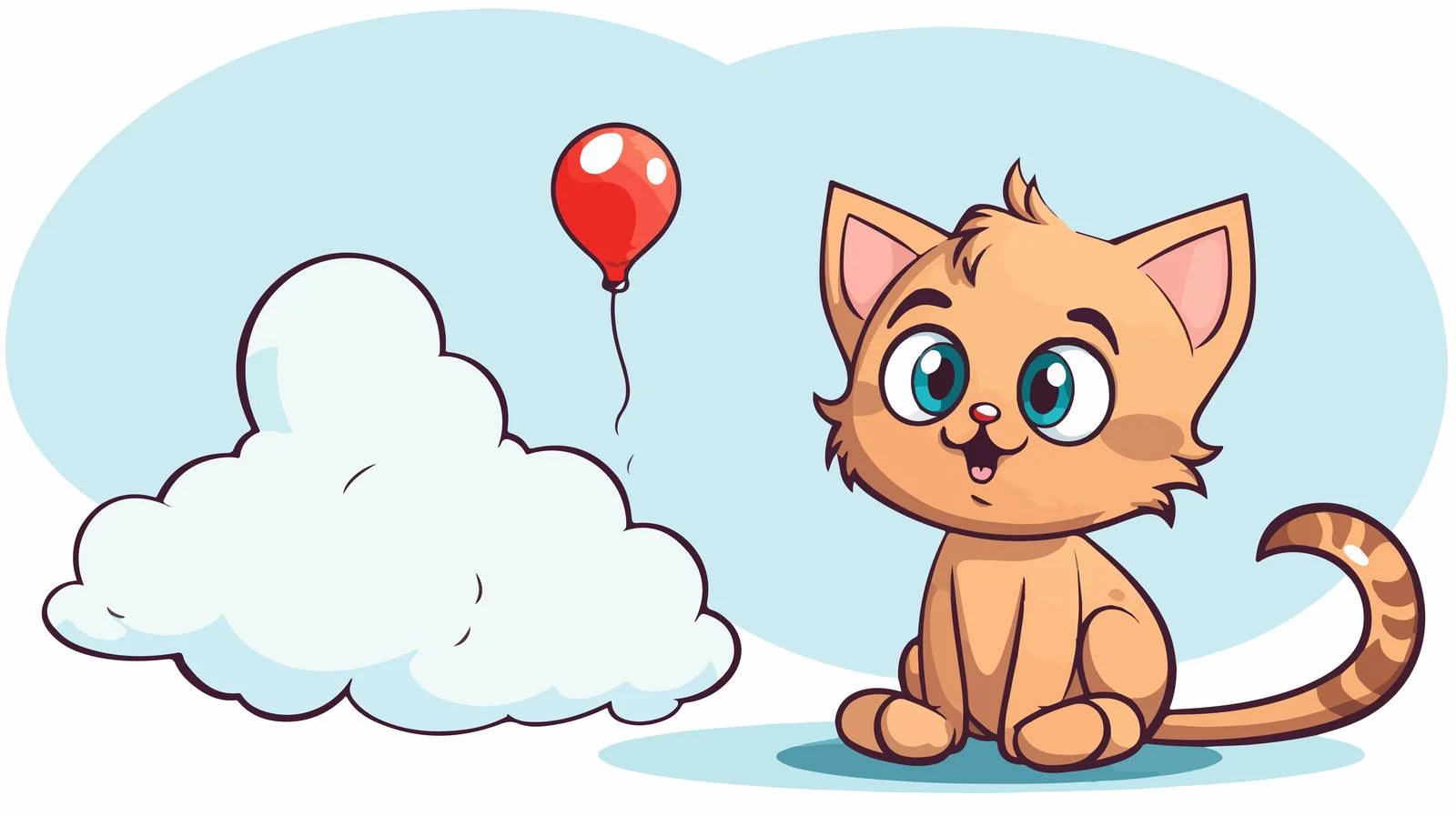 Retro Cartoon Cat with Thought Bubble — free download from Dotvec