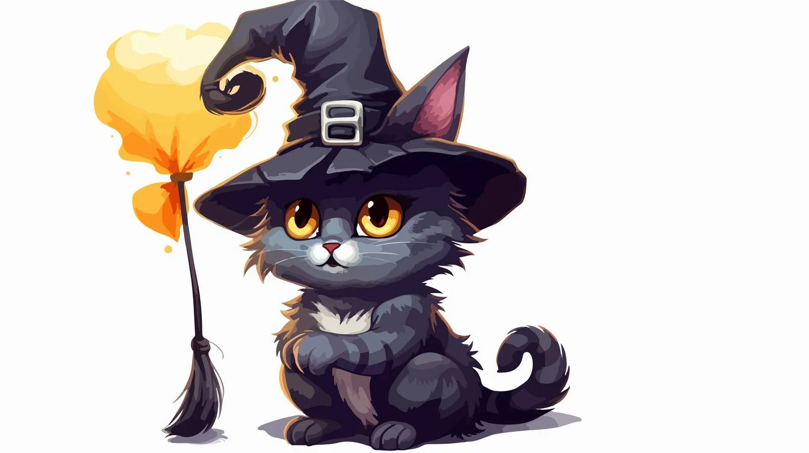 Magical Cartoon Cat with Thought Bubble — free download from Dotvec