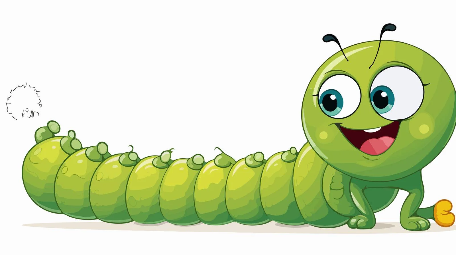 Cartoon Caterpillar Speech Bubble Illustration — free download from Dotvec