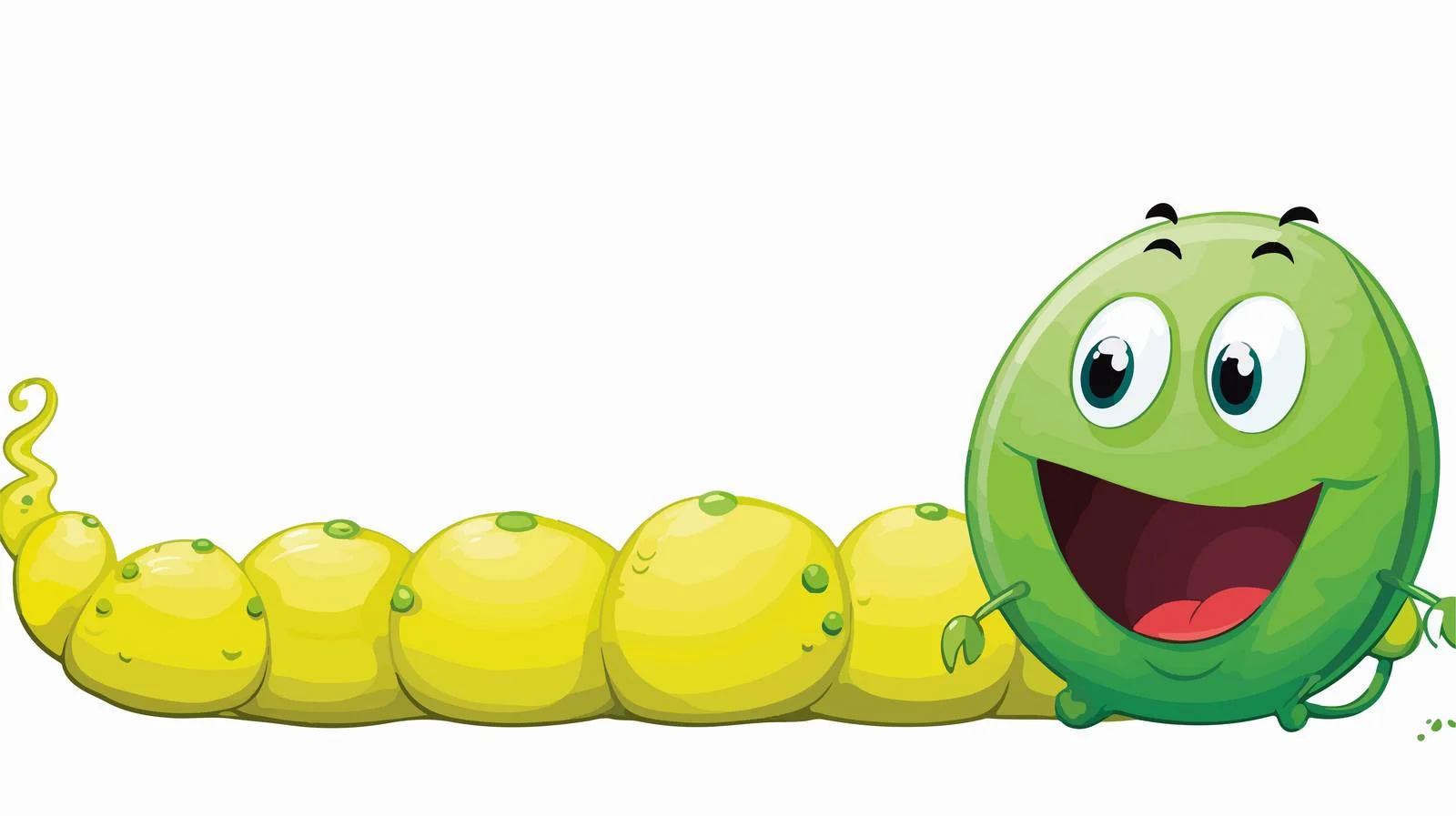 Cheerful Caterpillar with Speech Bubble — free download from Dotvec