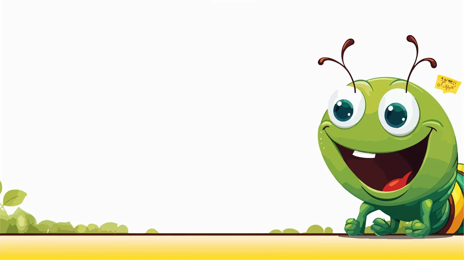 Cartoon Caterpillar Speech Bubble Illustration — free download from Dotvec