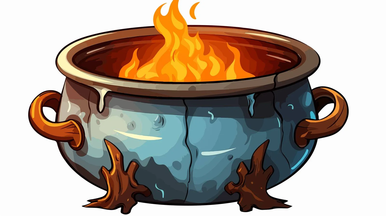 Magical Cauldron Cartoon Illustration — free download from Dotvec