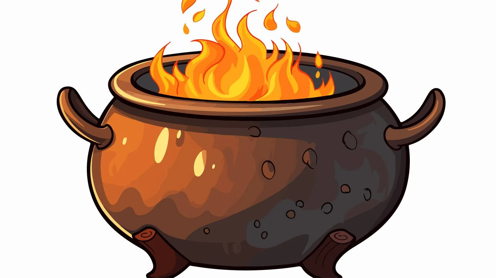 Cartoon Cauldron Illustration — free download from Dotvec