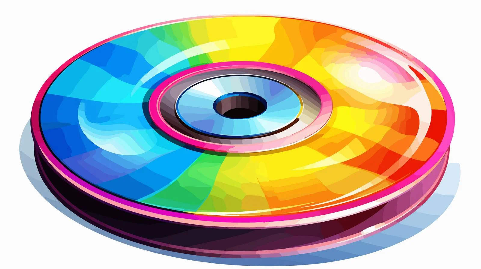 Cartoon CD Illustration — free download from Dotvec