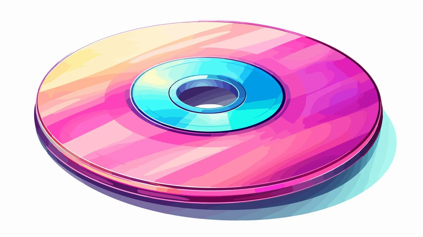 Cartoon CD Vector Illustration — free download from Dotvec