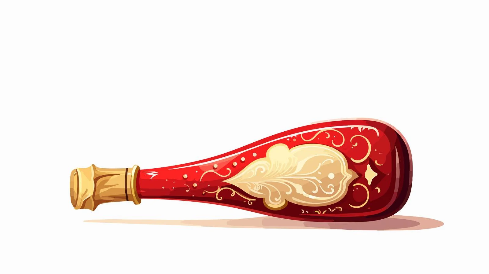 Celebratory Champagne Bottle Cartoon Illustration — free download from Dotvec
