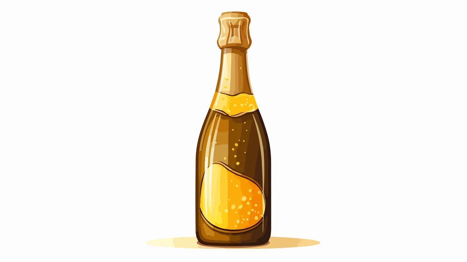 Cartoon Champagne Bottle Illustration — free download from Dotvec