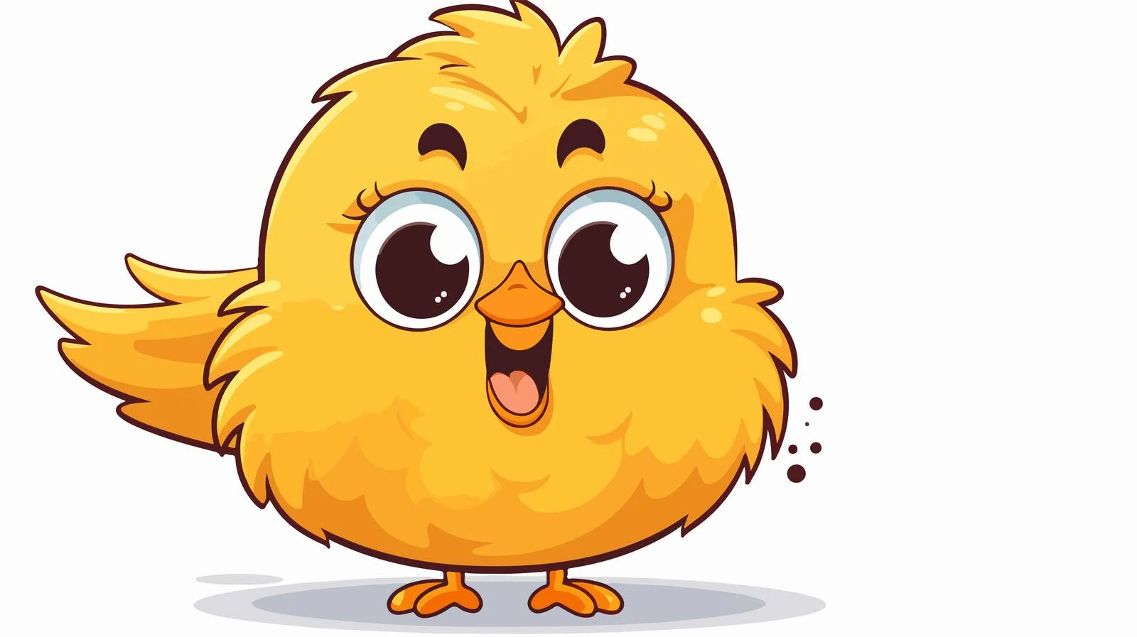 Retro Style Cartoon Chick with Speech Bubble — free download from Dotvec