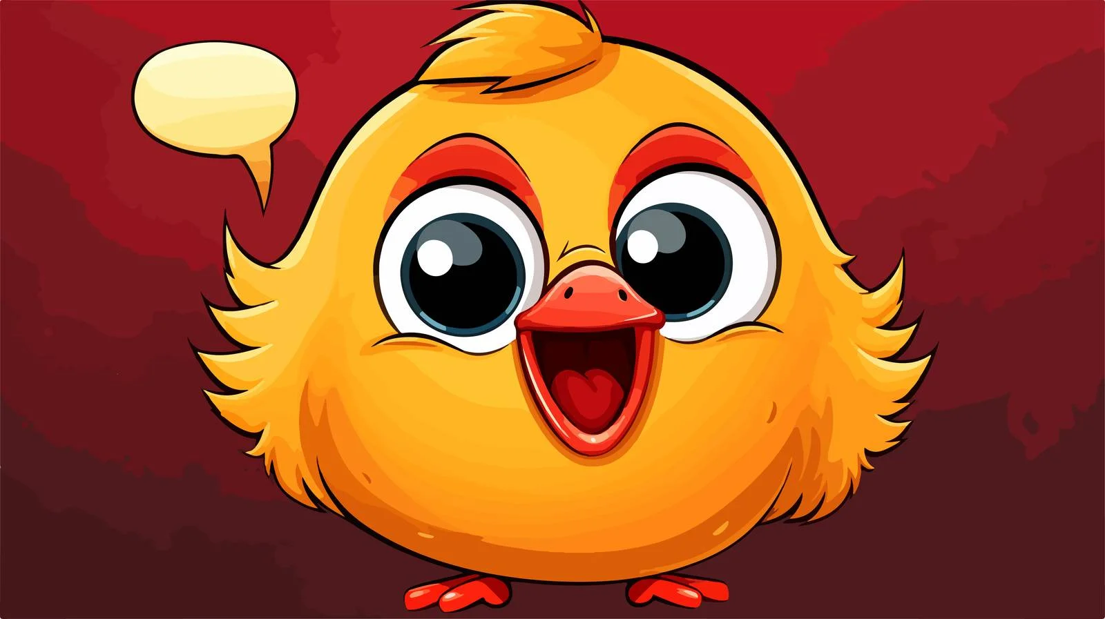 Retro Chick with Speech Bubble Cartoon — free download from Dotvec
