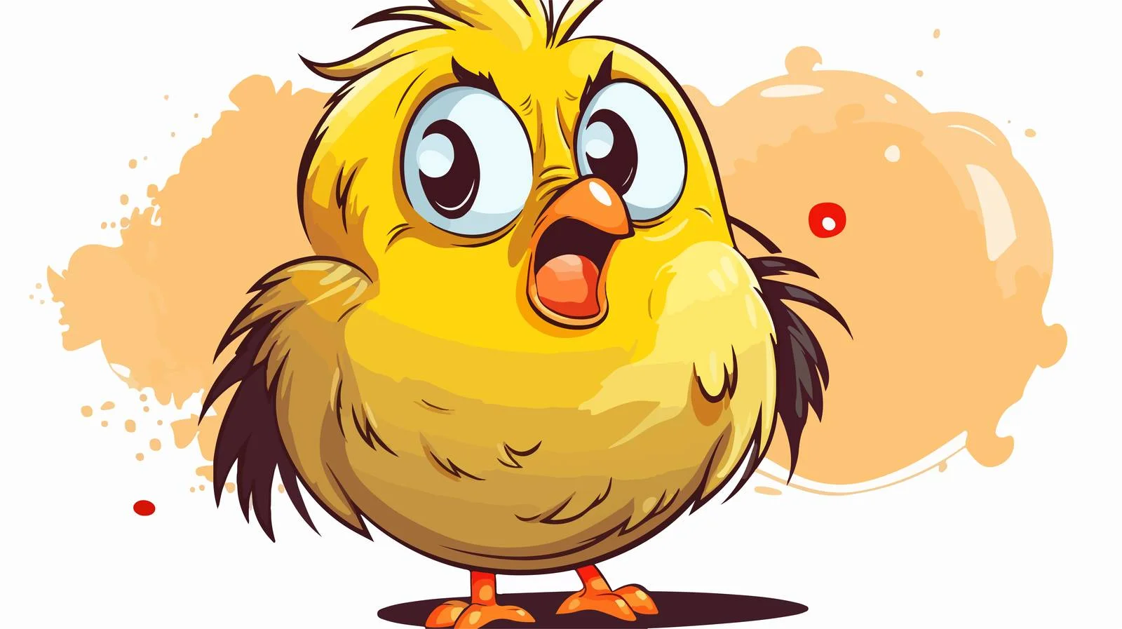 Chick with Speech Bubble Illustration — free download from Dotvec