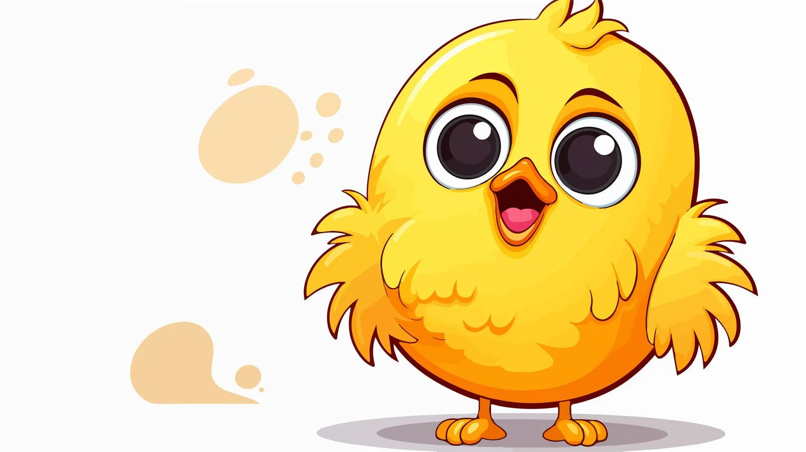 Vintage Chick with Speech Bubble Cartoon — free download from Dotvec