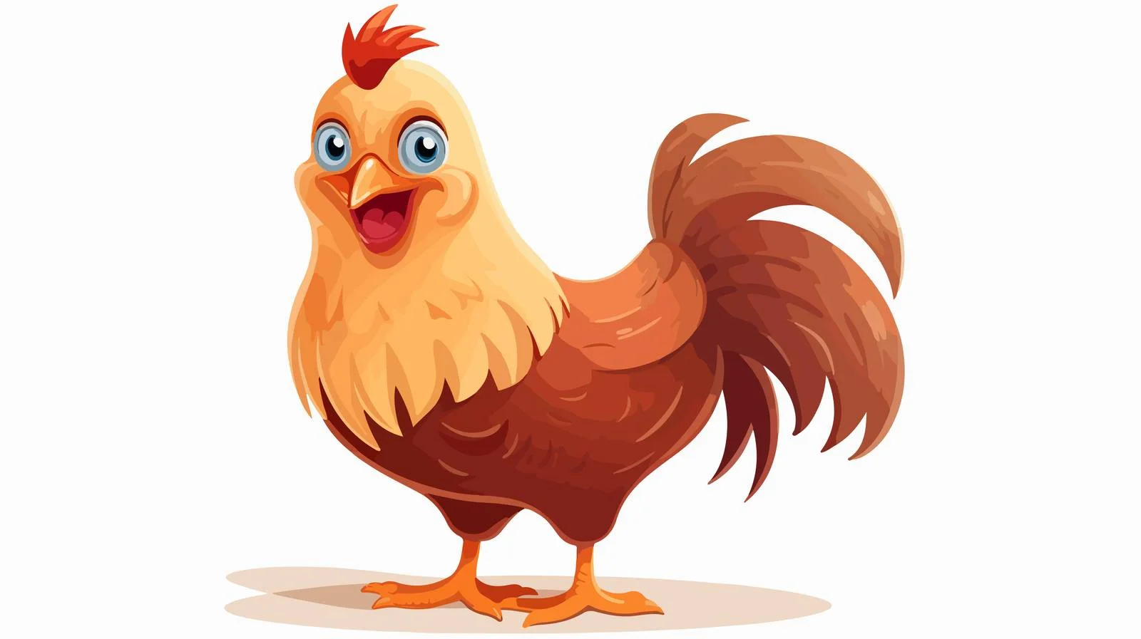 Cartoon Chicken Vector Illustration — free download from Dotvec