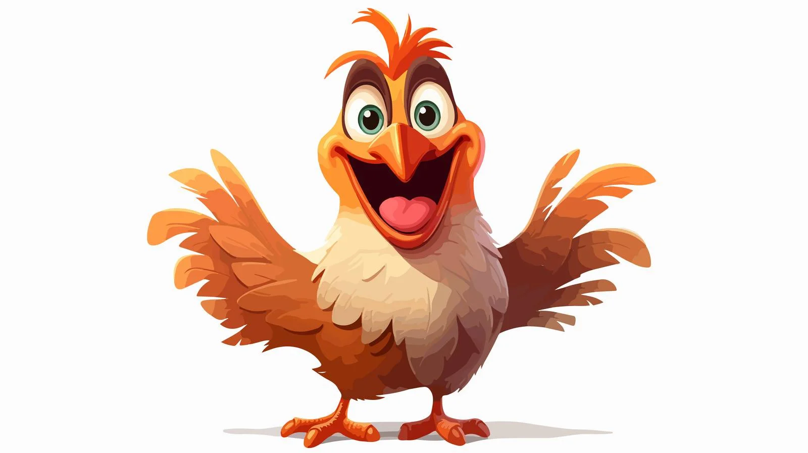 Vector Cartoon Chicken Illustration — free download from Dotvec