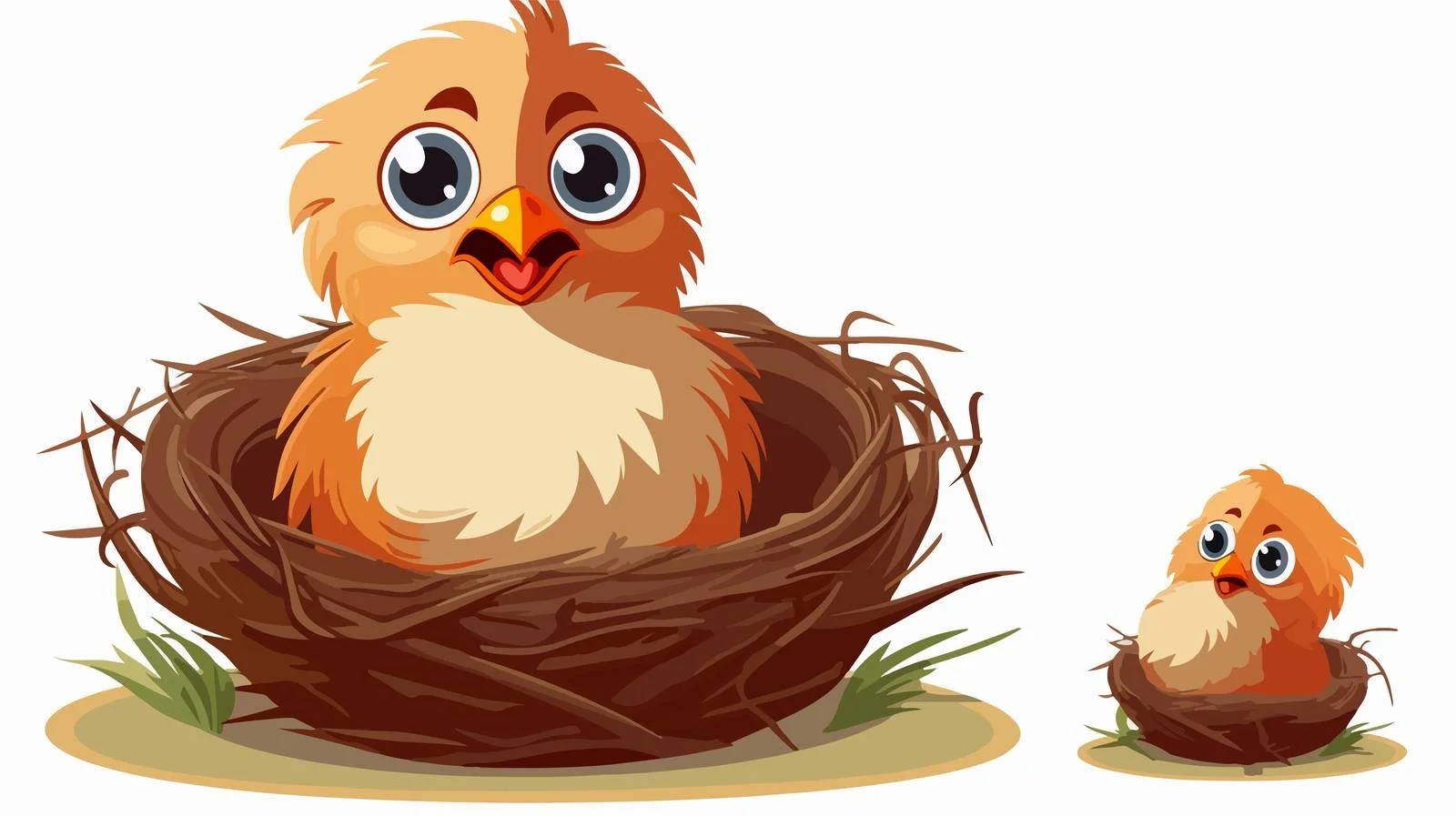Cartoon Chicken Nest Stock Vector Image — free download from Dotvec