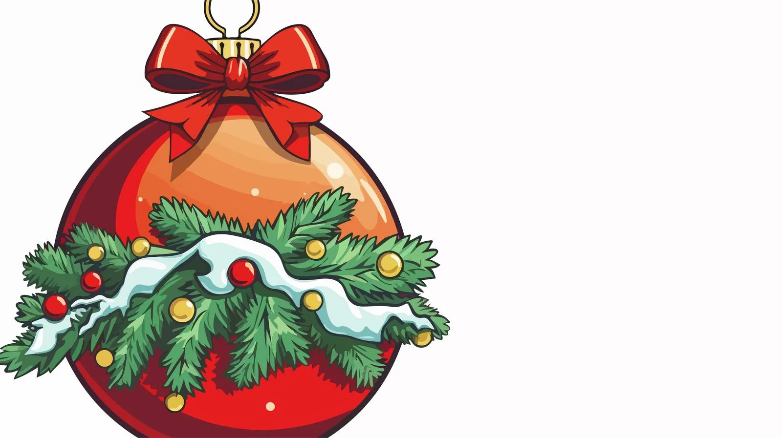 Festive Bauble with Thought Bubble Cartoon — free download from Dotvec