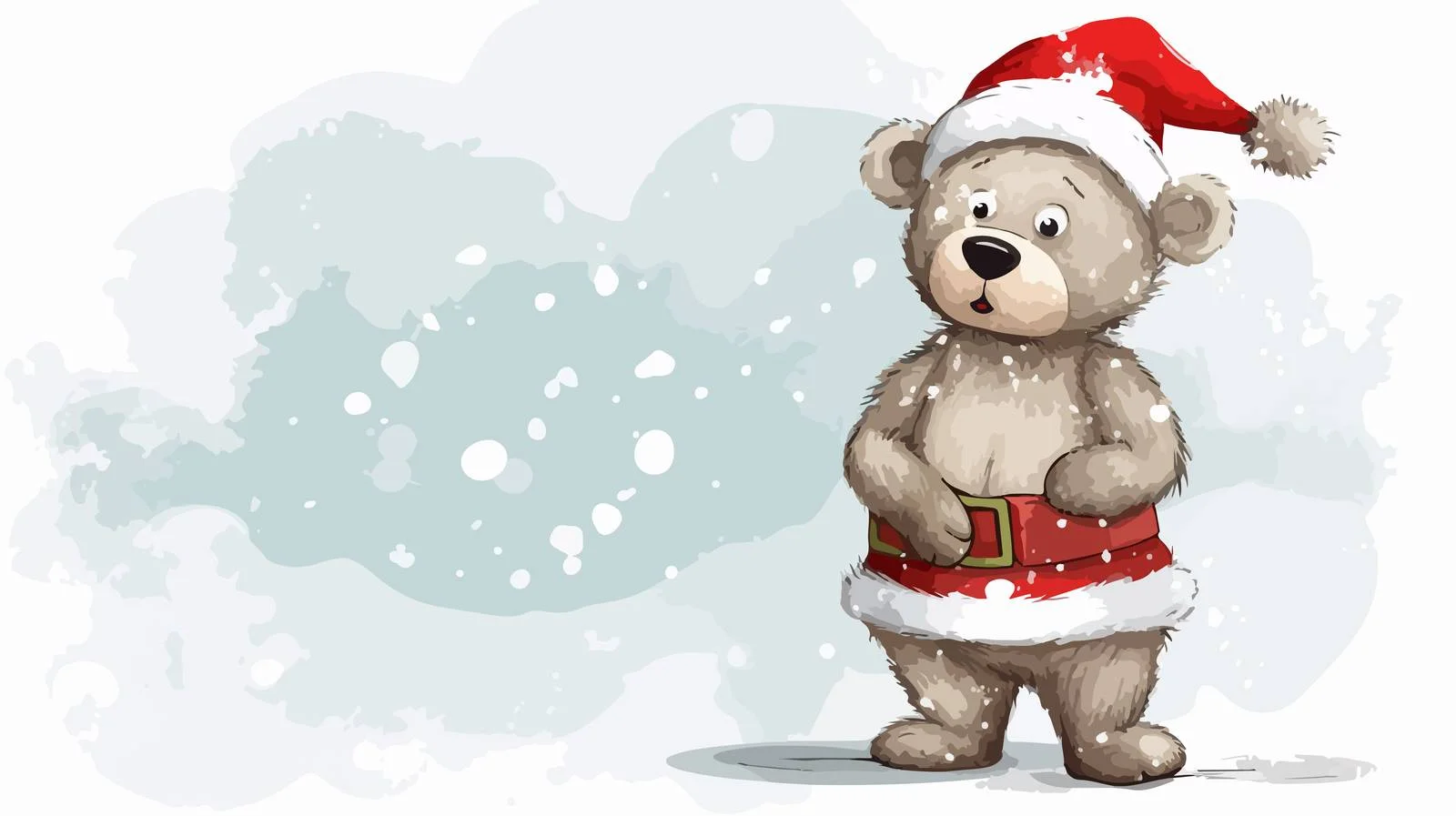 Festive Bear with Thought Bubble Illustration — free download from Dotvec