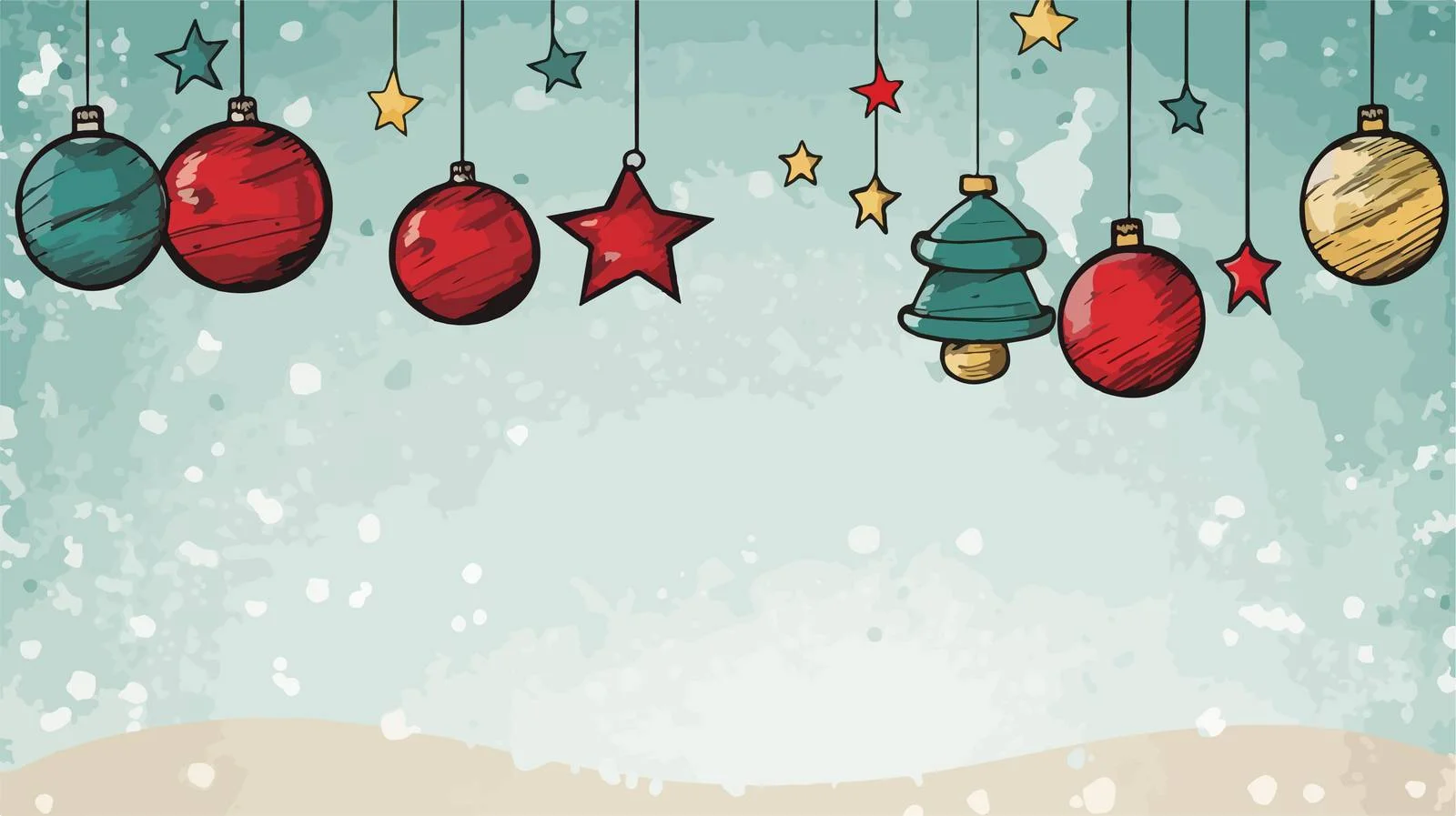 Festive Cartoon Decorations with Thought Bubble — free download from Dotvec