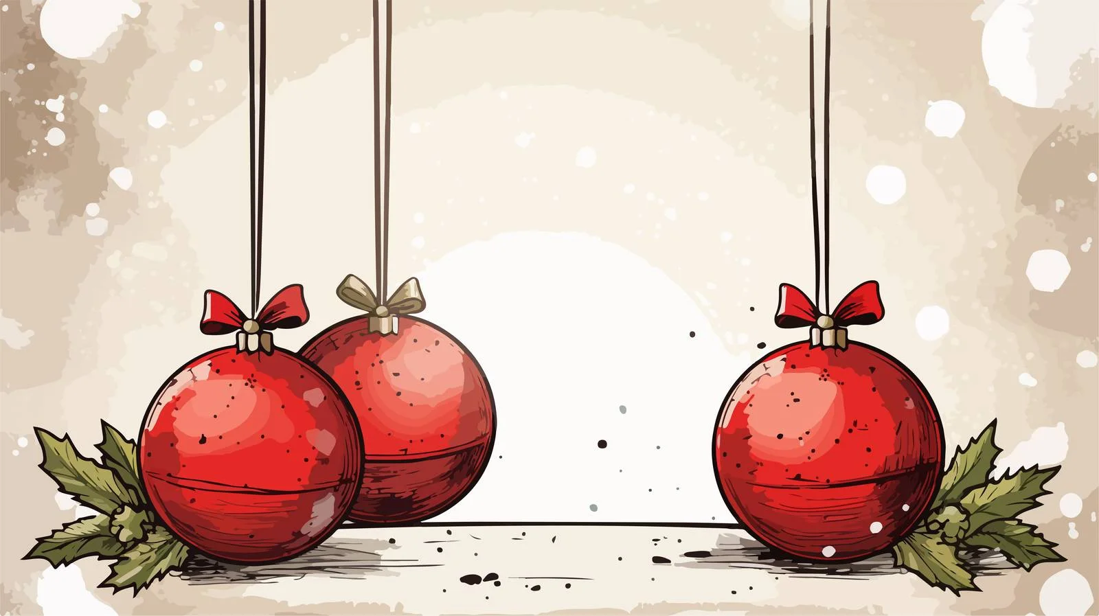 Festive Cartoon Decorations with Thought Bubble — free download from Dotvec