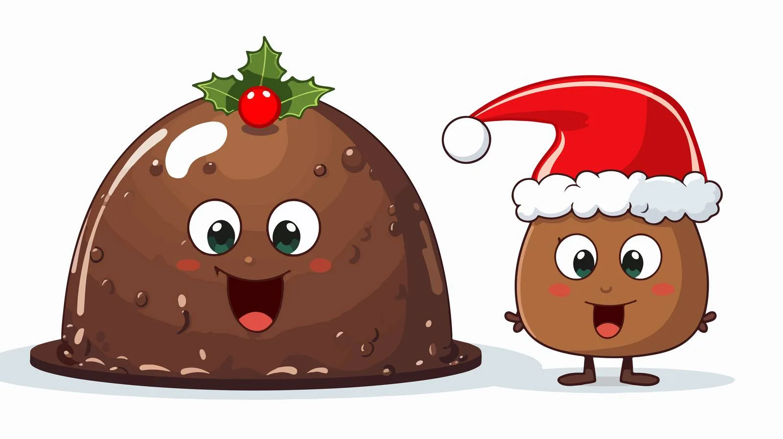 Festive Christmas Pudding with Speech Bubble — free download from Dotvec