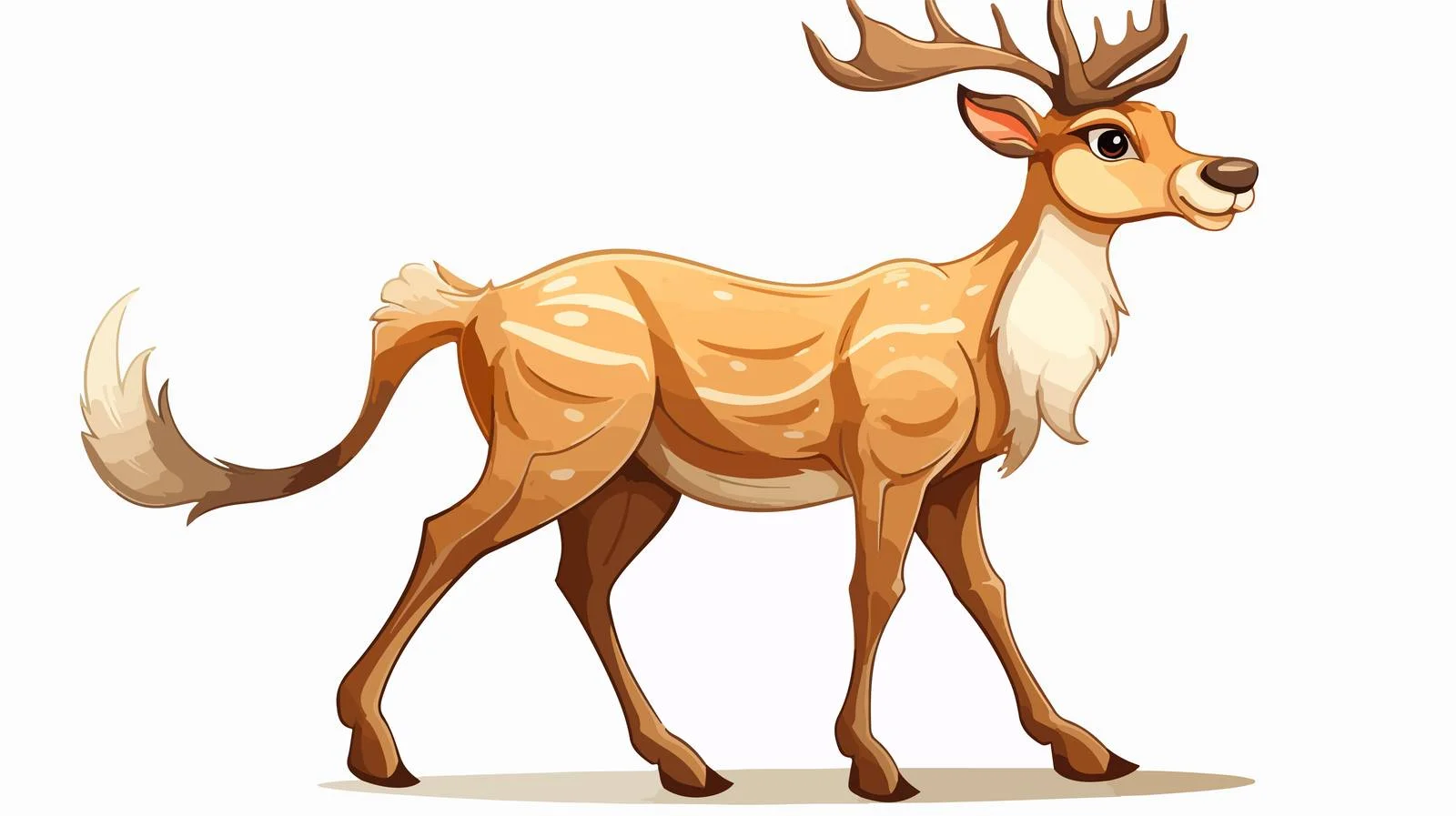 Christmas Reindeer Cartoon Vector Illustration — free download from Dotvec
