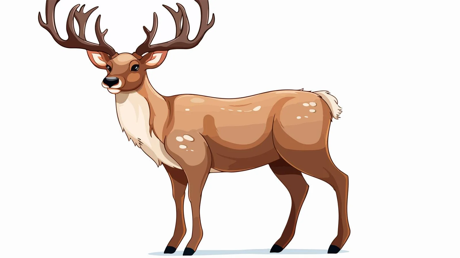 Colorful Christmas Reindeer Vector Illustration — free download from Dotvec