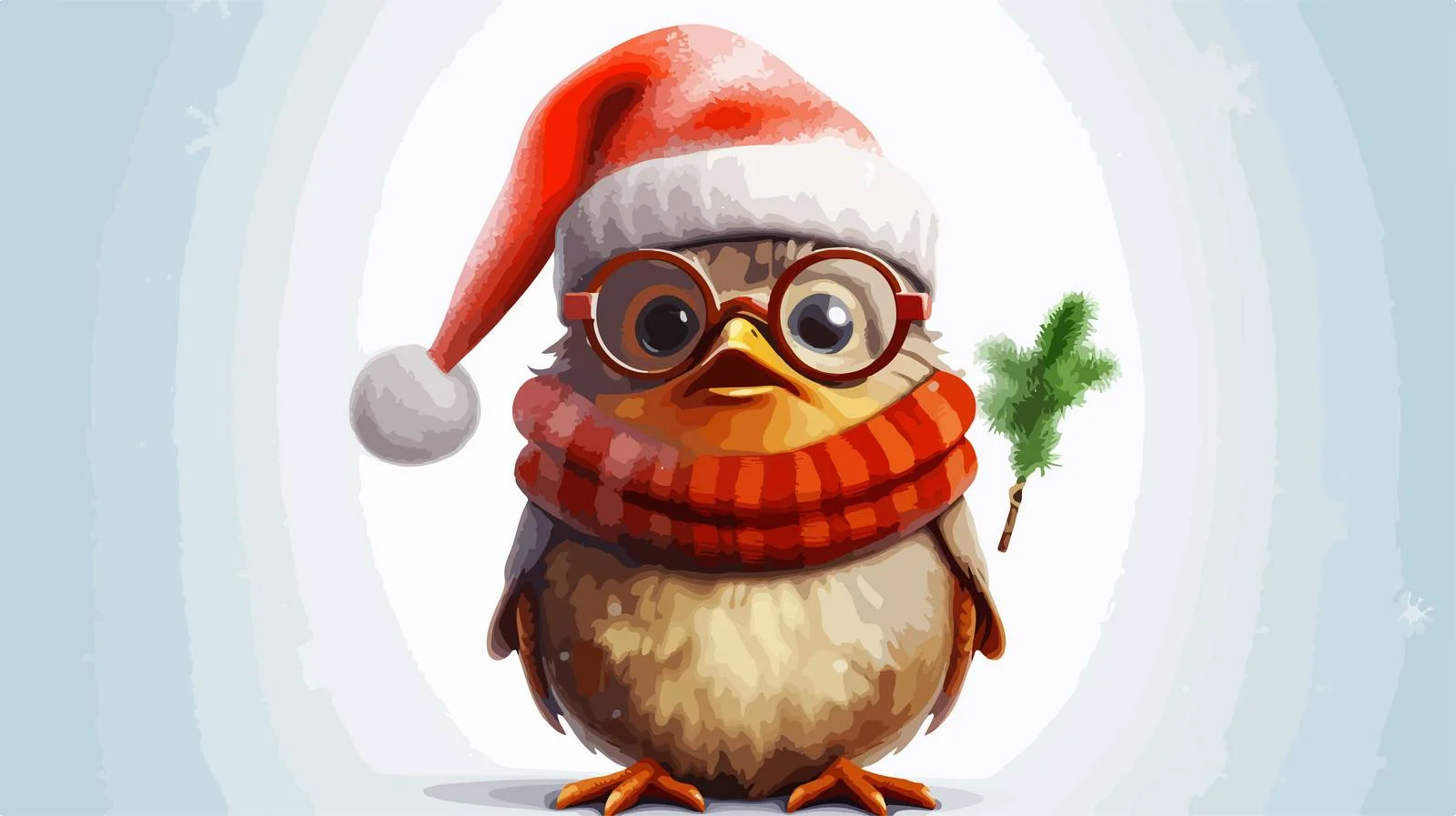 Cartoon Christmas Robin Smoking Marijuana Illustration – free robin image from Dotvec