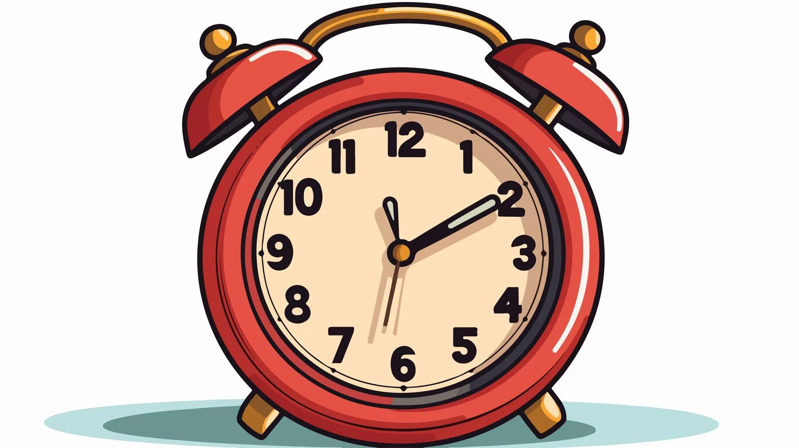 Illustrated Cartoon Clock Vector Illustration — free download from Dotvec