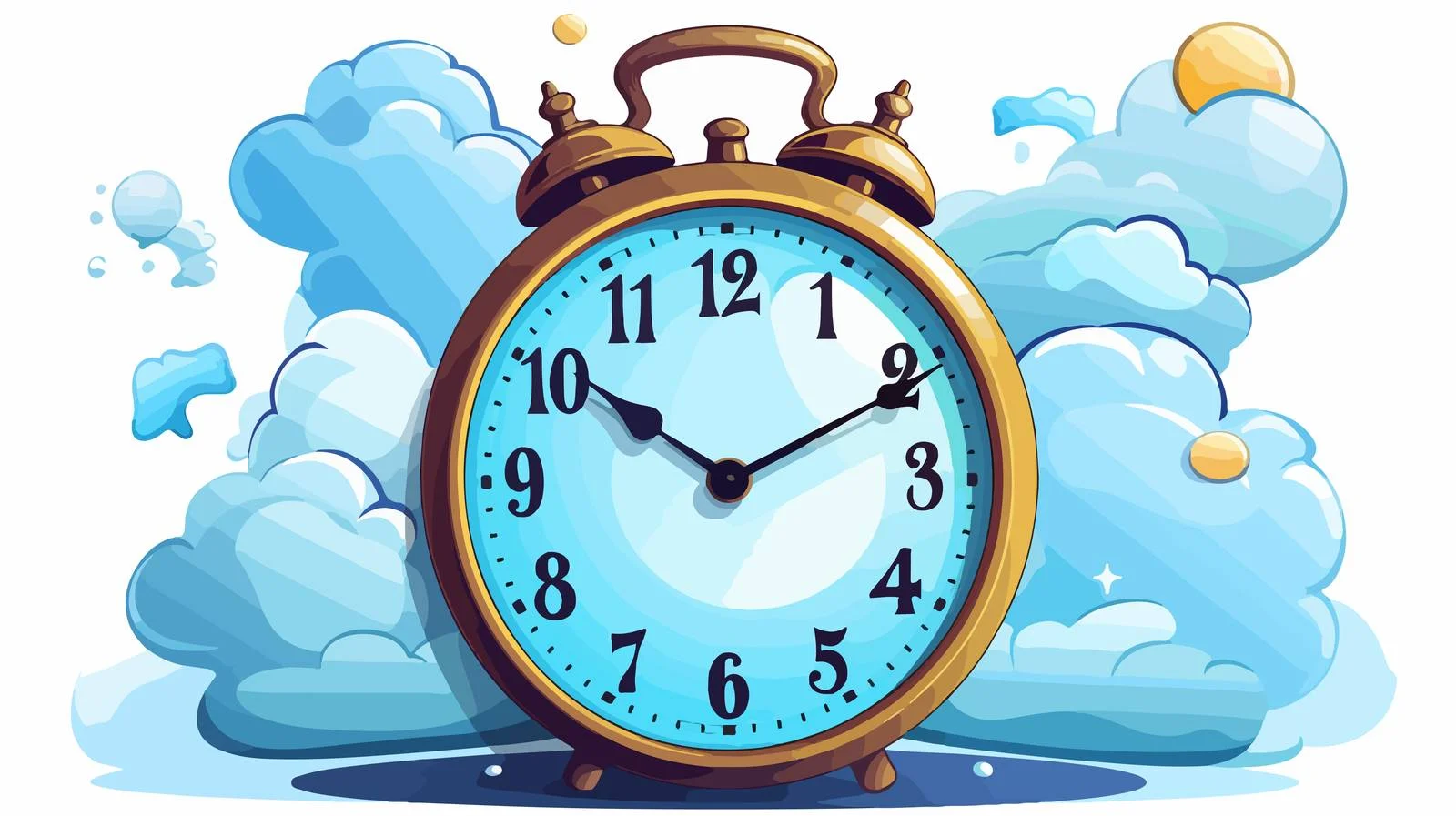 Colorful Cartoon Clock Vector Illustration — free download from Dotvec