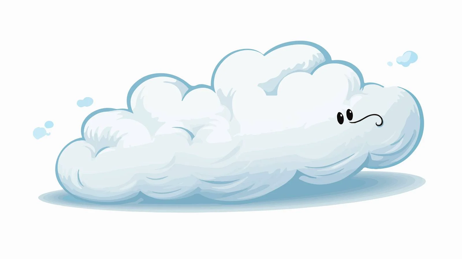 Whimsical Cloud Blowing Wind Cartoon Vector — free download from Dotvec