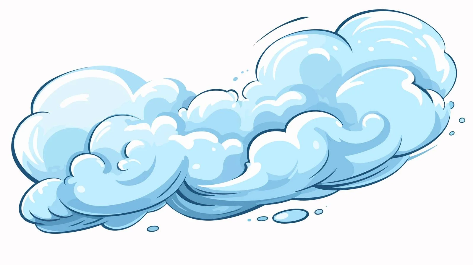 Cartoon Cloud Blowing Wind Vector Illustration — free download from Dotvec