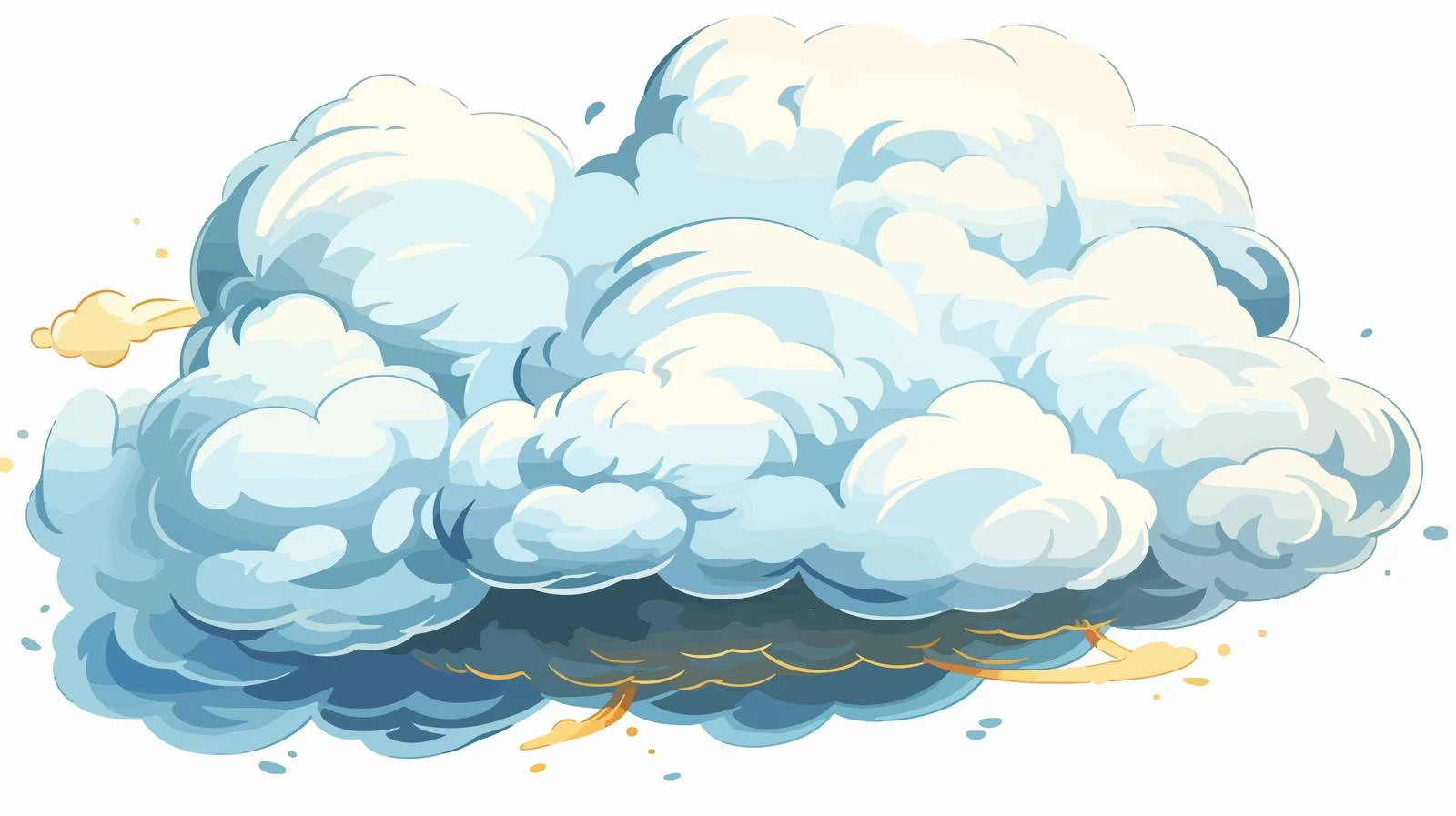 Wind-Blowing Cartoon Cloud Vector Illustration — free download from Dotvec