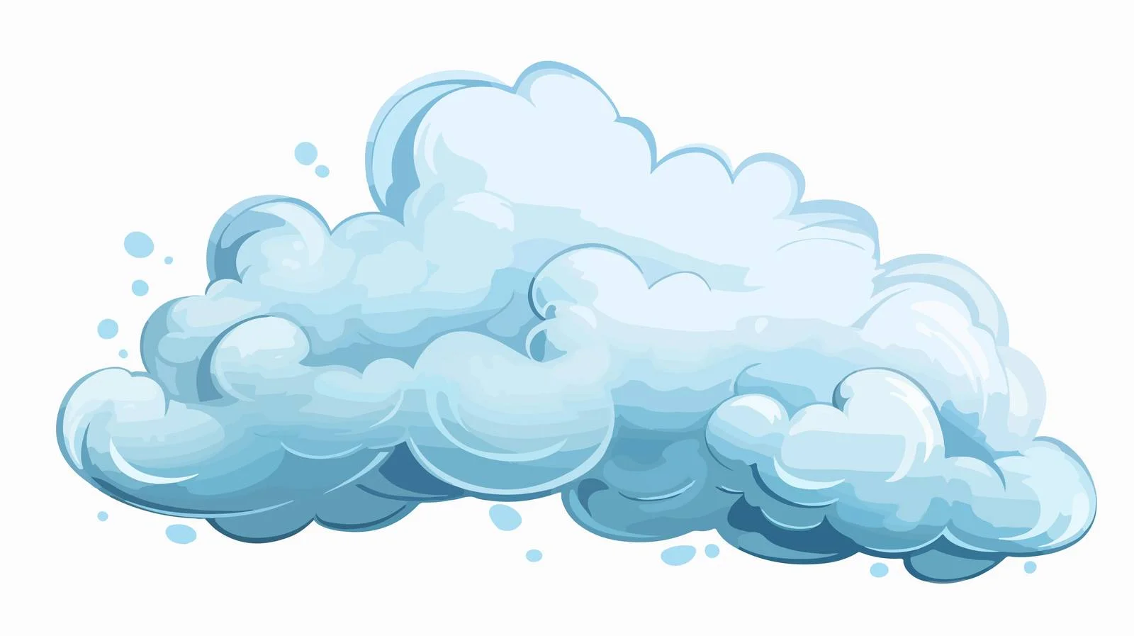 Whimsical Cloud Blowing Wind Vector Illustration — free download from Dotvec