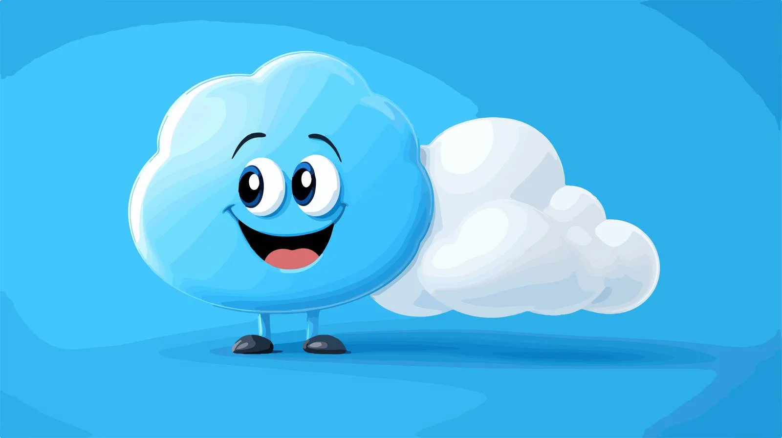 Whimsical Cloud with Speech Bubble Character — free download from Dotvec
