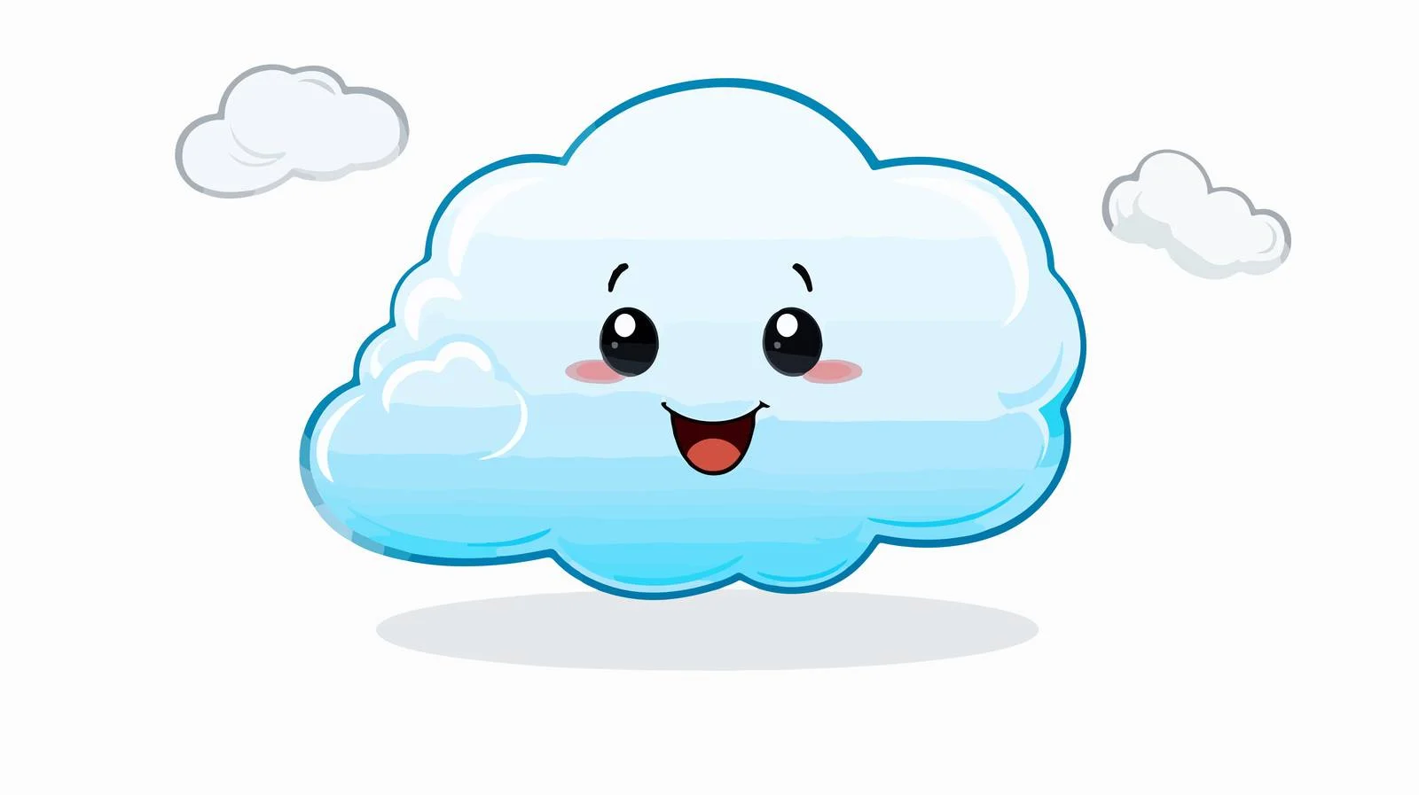 Cheerful Cloud with Speech Bubble — free download from Dotvec