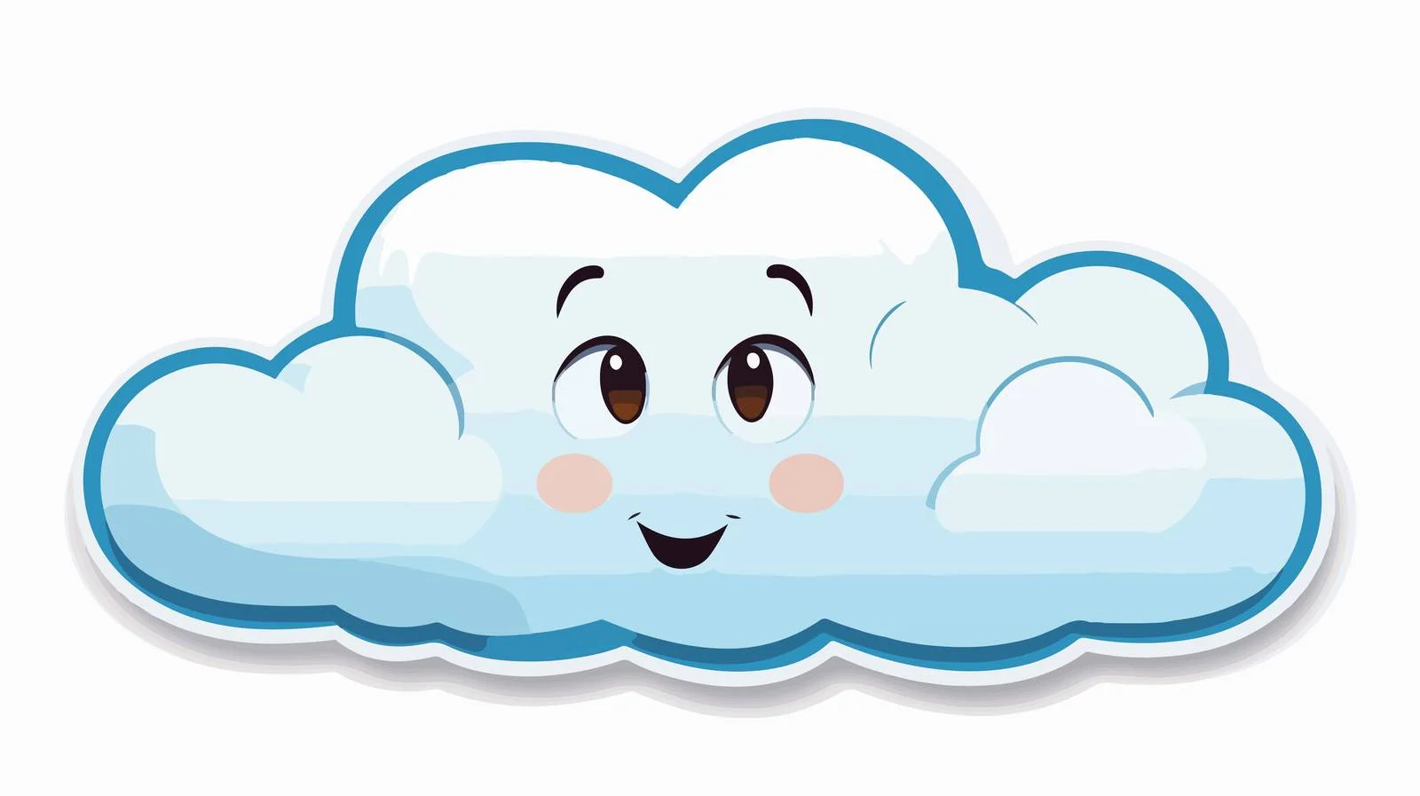 Cartoon Cloud with Thought Bubble Print — free download from Dotvec
