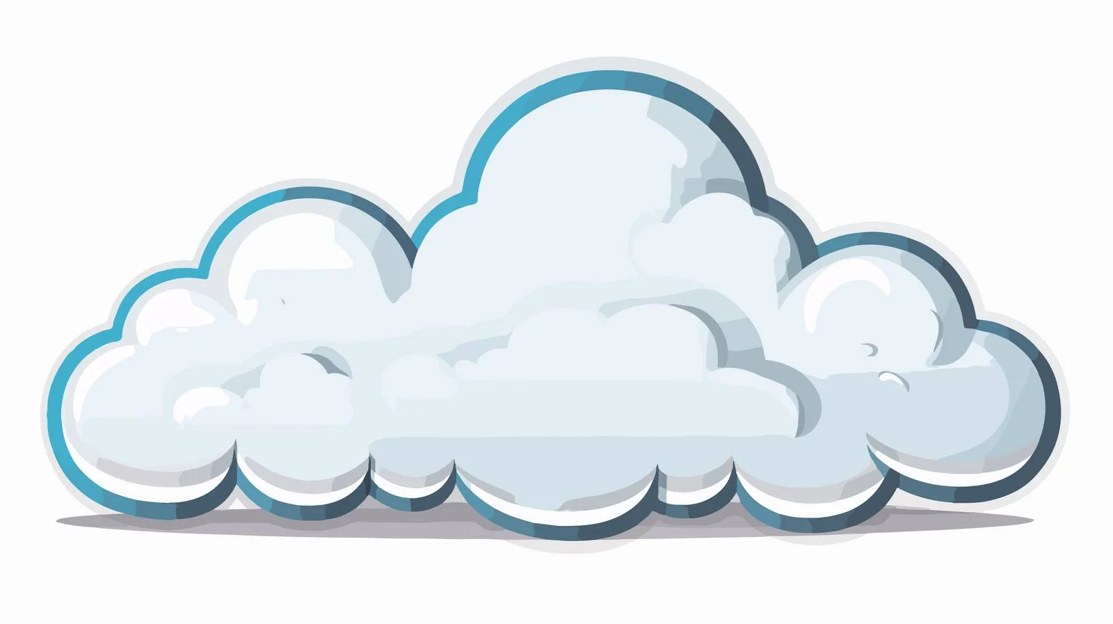 Cartoon Cloud Thought Bubble Stick Print — free download from Dotvec