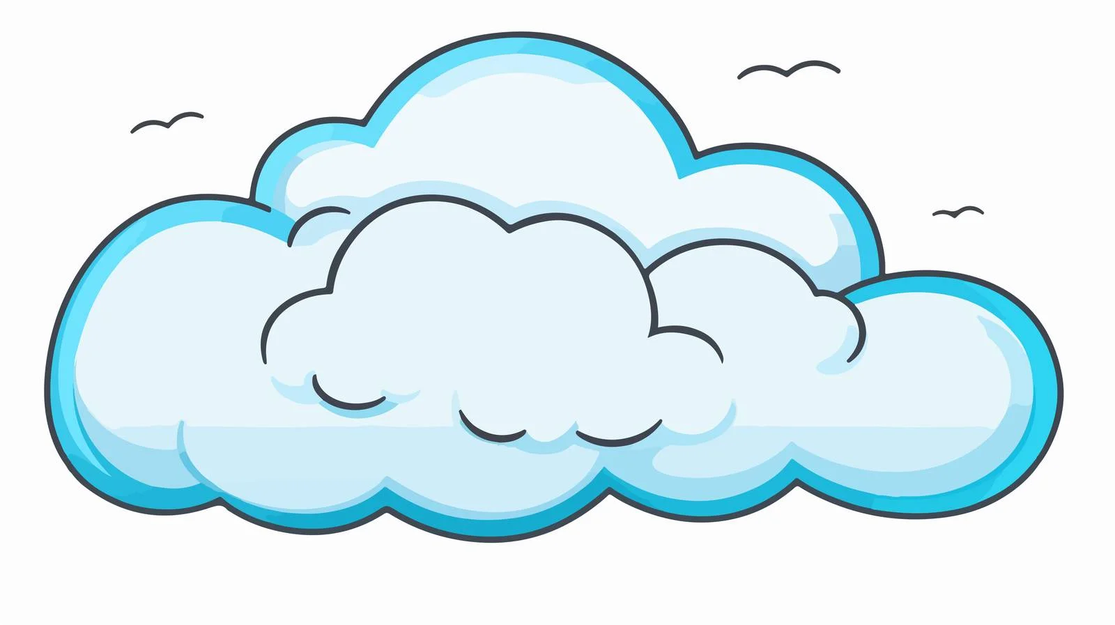 Cartoon Cloud Thought Bubble Print Stick — free download from Dotvec