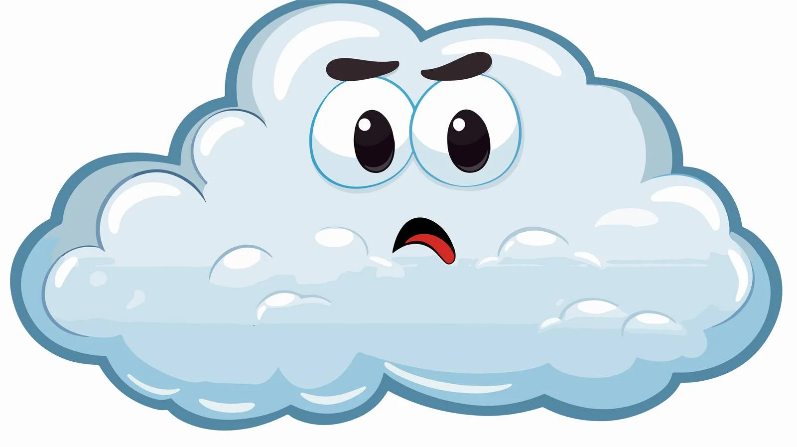 Cartoon Cloud with Thought Stick Print — free download from Dotvec