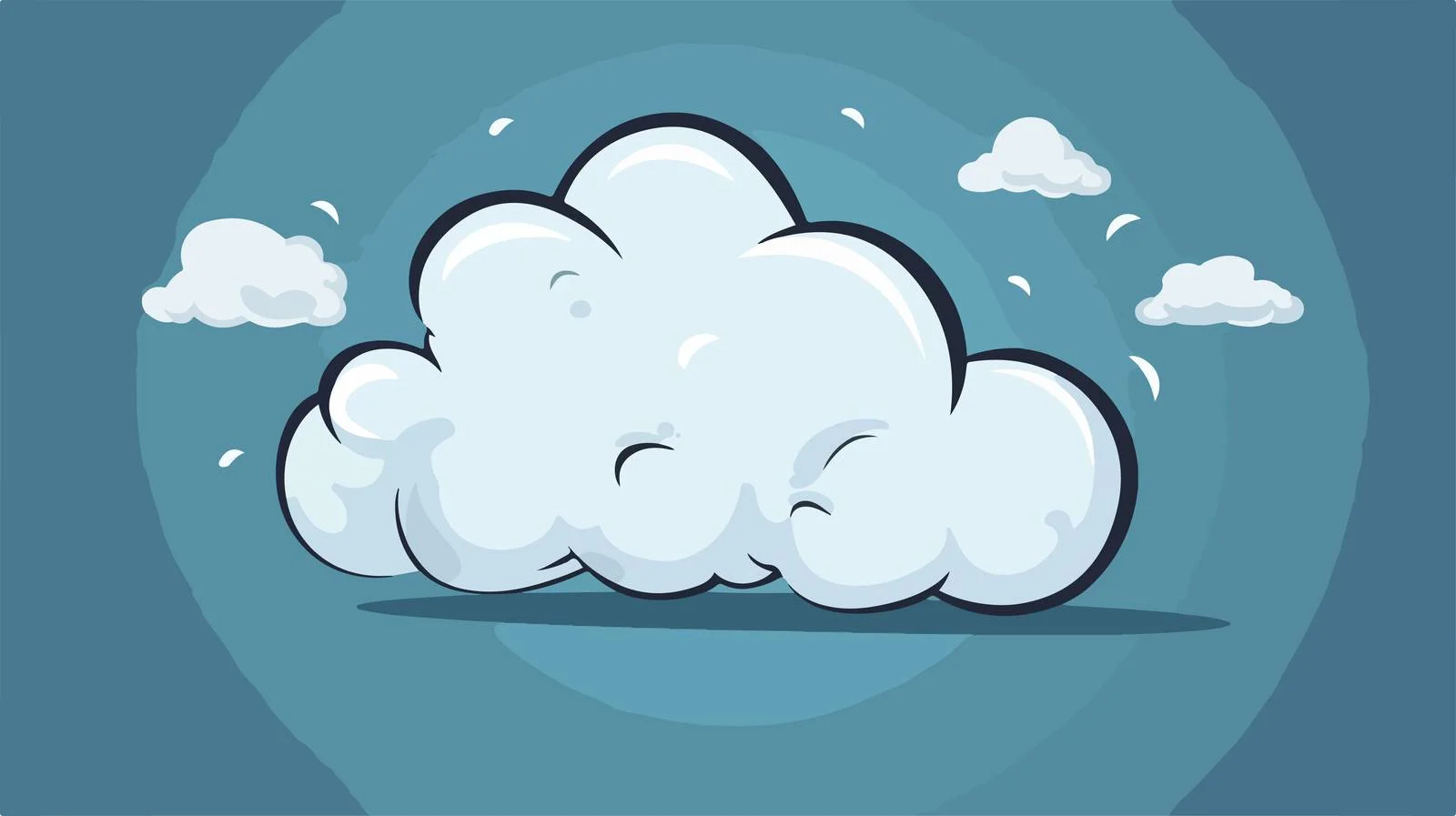 Whimsical Thought Bubble Cloud — free download from Dotvec