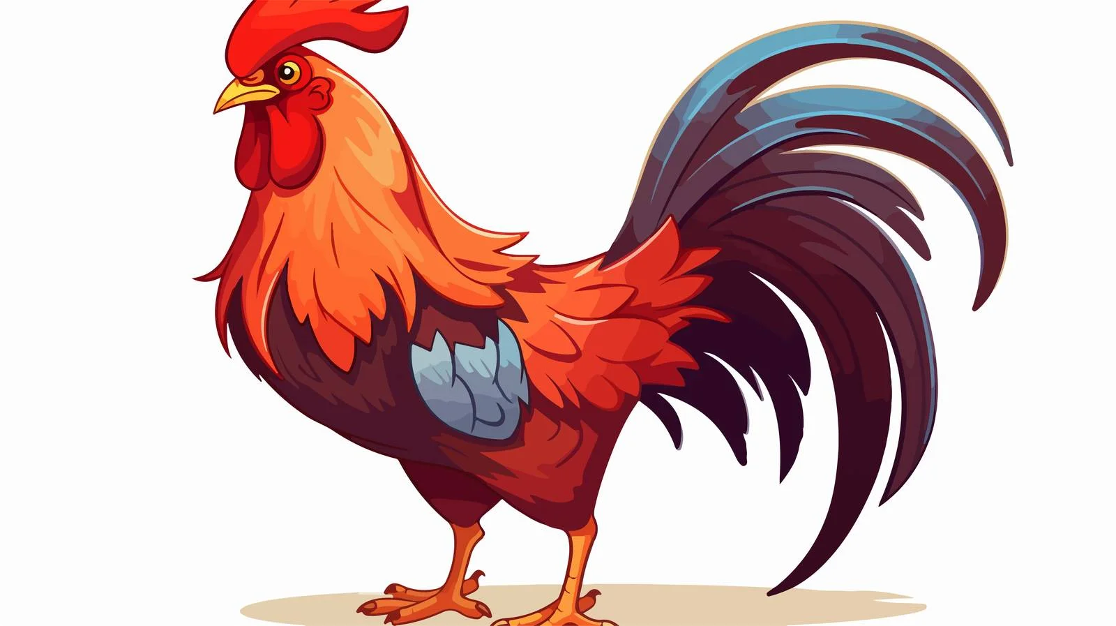 Cartoon Cockerel Illustration — free download from Dotvec