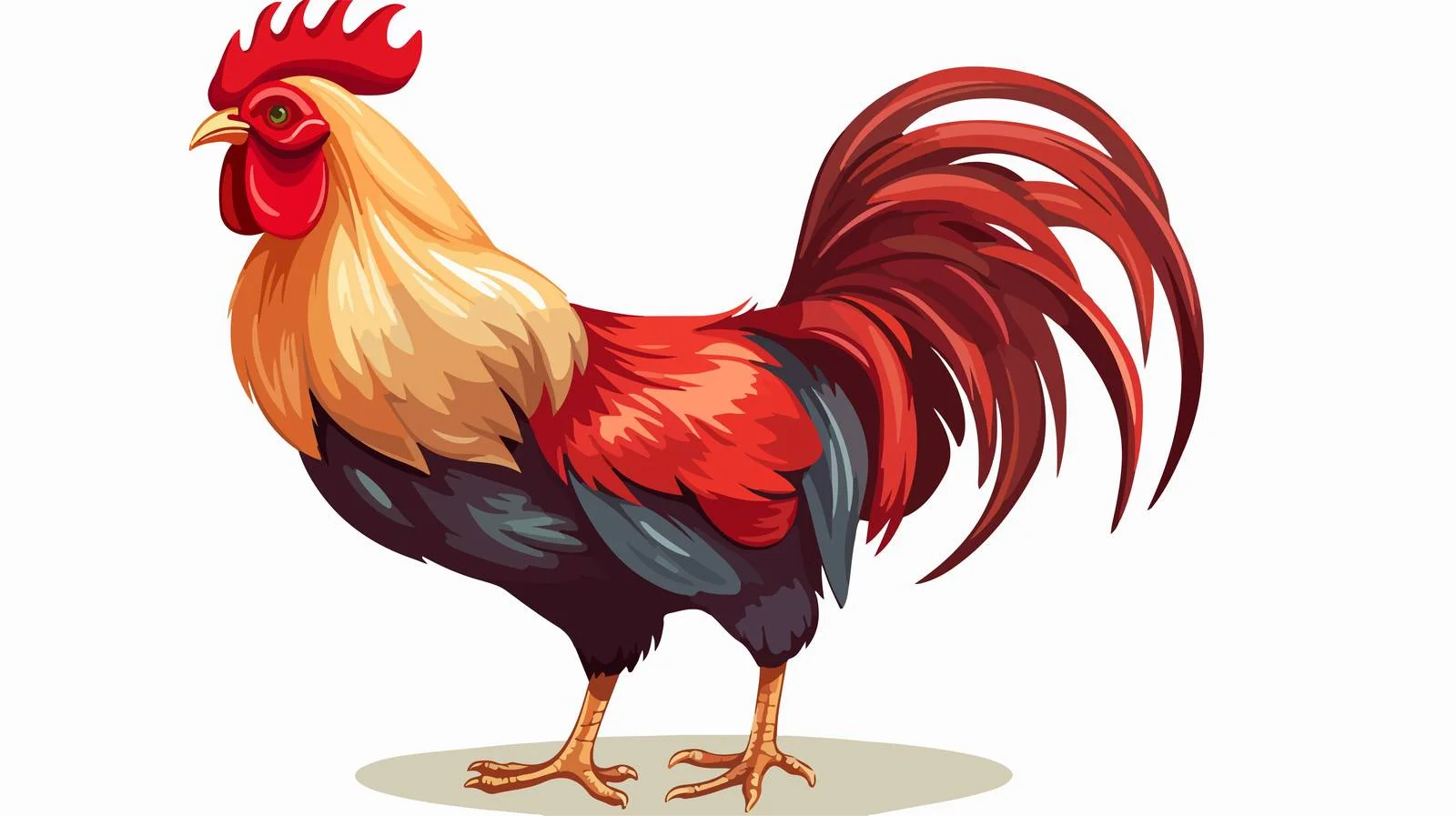 Cartoon Cockerel Illustration — free download from Dotvec