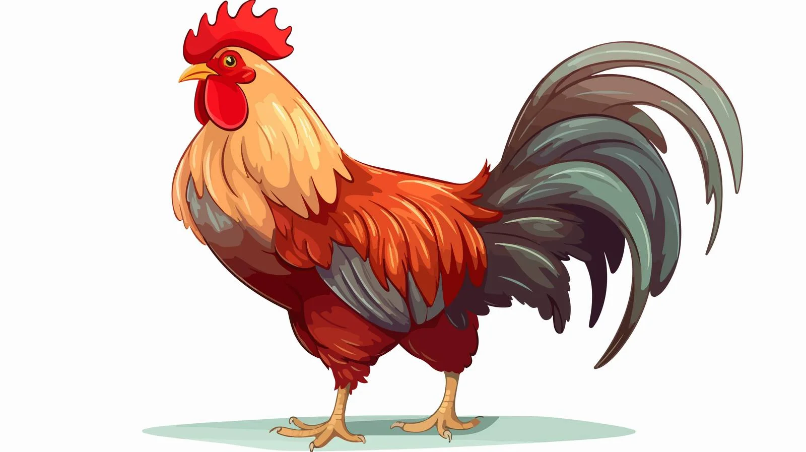 Cartoon Cockerel Stock Illustration — free download from Dotvec