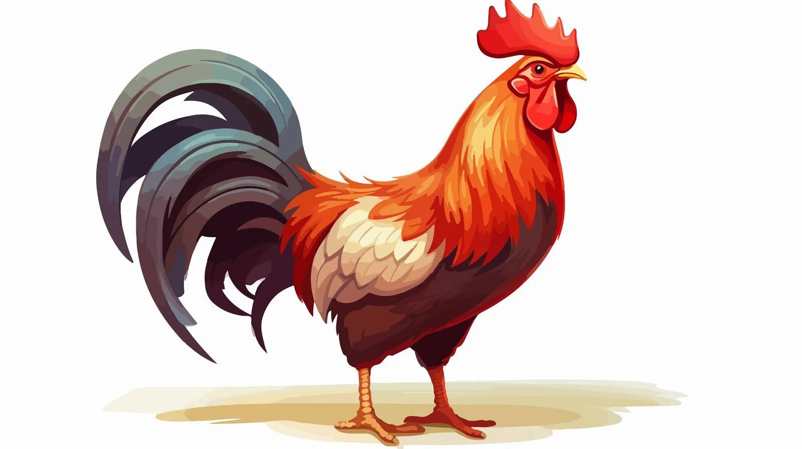 Cockerel Cartoon Stock Vector Illustration — free download from Dotvec